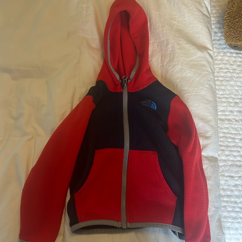 Kids North face thin fleece jacket